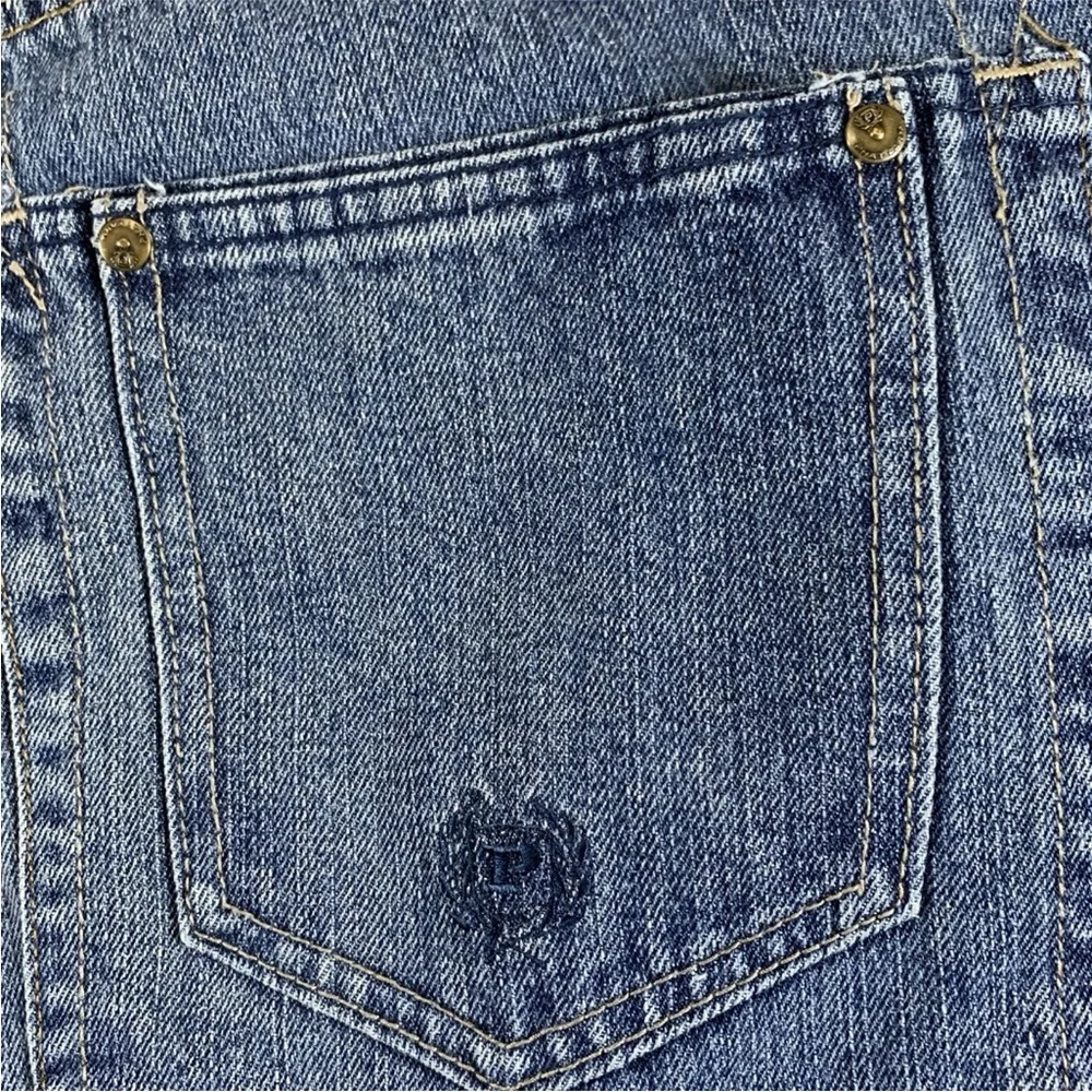 PHAT FARM Jeans Men's Zip Fly Embroidered Cotton Blue Denim 44x32 (Actual 42x30)